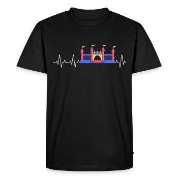 Château gonflable Heartbeat Château gonflable Château gonflable - T-shirt Premium bio Homme - noir - Devant - Nico (187cm)