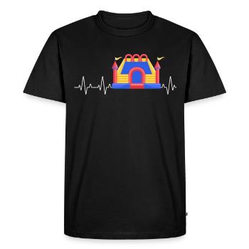 Château gonflable Heartbeat Château gonflable - T-shirt Premium bio Homme - noir - Devant - Nico (187cm)