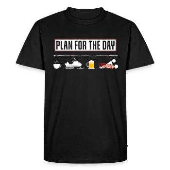 Plan amusant pour la motoneige de jour - T-shirt Premium bio Homme - noir - Devant - Nico (187cm)