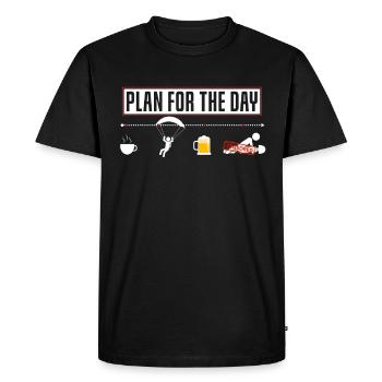 Fun plan for the day skydiving - Men's Premium Organic T-Shirt - black - Front - Nico (187cm)