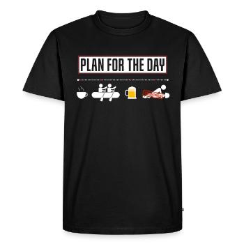 Funny Plan For The Day Kayak Kayak Canoe - Men's Premium Organic T-Shirt - black - Front - Nico (187cm)