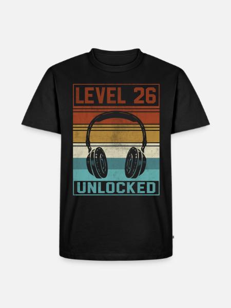 Gamer 26th Birthday Gamer - Men's Premium Organic T-Shirt - black