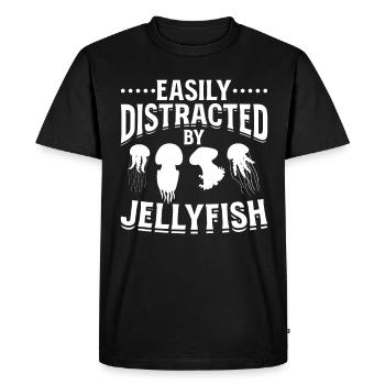 Jellyfish Lover Jellyfishes I Légèrement de la méduse - T-shirt Premium bio Homme - noir - Devant - Nico (187cm)
