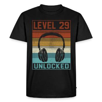 Gamer 29th Birthday Gamer - Men's Premium Organic T-Shirt - black - Front - Nico (187cm)