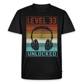 Gamer 33rd Birthday Gamer - Men's Premium Organic T-Shirt - black - Front - Nico (187cm)