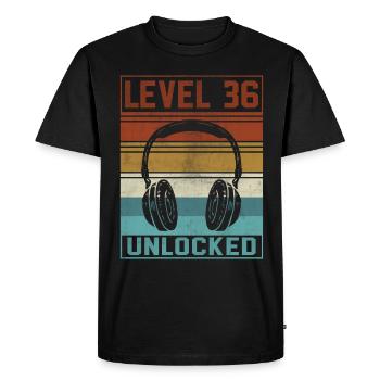 Gamer 36th Birthday Gamer - Men's Premium Organic T-Shirt - black - Front - Nico (187cm)