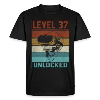 37th Birthday Gamer - Men's Premium Organic T-Shirt - black - Front - Nico (187cm)