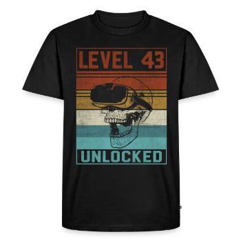 43rd Birthday Gamer - Men's Premium Organic T-Shirt - black - Front - Nico (187cm)