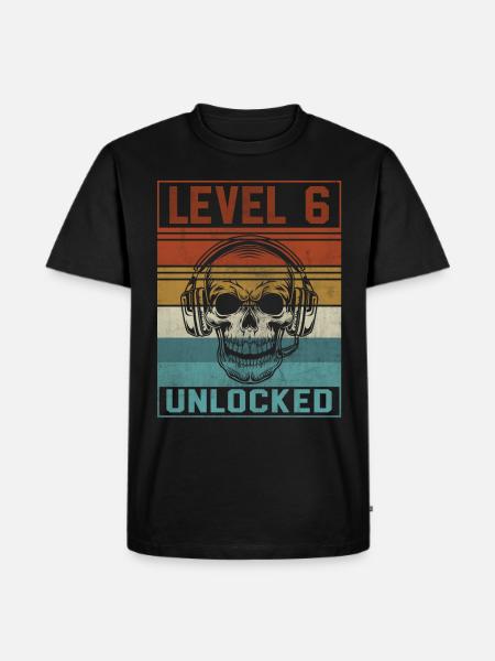 Gamer 6th Birthday - Men's Premium Organic T-Shirt - black