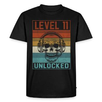 Gamer 11th Birthday - Men's Premium Organic T-Shirt - black - Front - Nico (187cm)