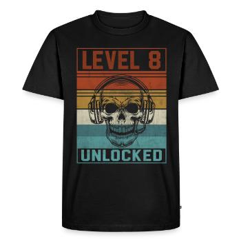 8e anniversaire du joueur - T-shirt Premium bio Homme - noir - Devant - Nico (187cm)