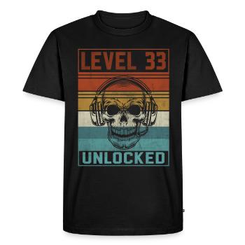Gamer 33rd Birthday - Men's Premium Organic T-Shirt - black - Front - Nico (187cm)
