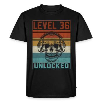 Gamer 36th Birthday - Men's Premium Organic T-Shirt - black - Front - Nico (187cm)