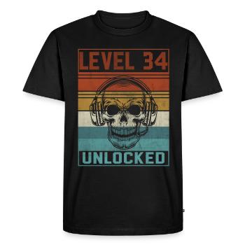 34e anniversaire du joueur - T-shirt Premium bio Homme - noir - Devant - Nico (187cm)