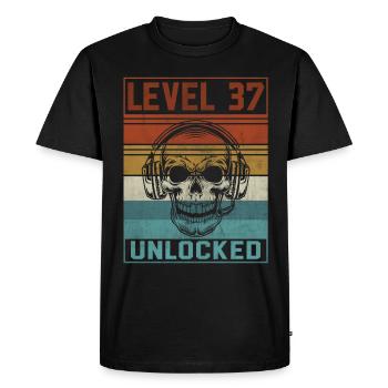 Gamer 37th Birthday - Men's Premium Organic T-Shirt - black - Front - Nico (187cm)