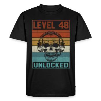 Gamer 48th Birthday - Men's Premium Organic T-Shirt - black - Front - Nico (187cm)