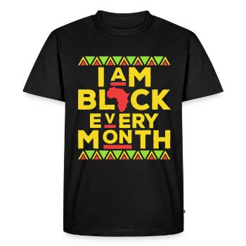 Dans le noir tous les mois - T-shirt Premium bio Homme - noir - Devant - Nico (187cm)