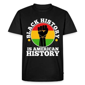 L’histoire des Noirs est l’histoire américaine - T-shirt Premium bio Homme - noir - Devant - Nico (187cm)