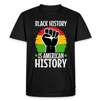L’histoire des Noirs est l’histoire américaine - T-shirt Premium bio Homme - noir - Devant - Nico (187cm)
