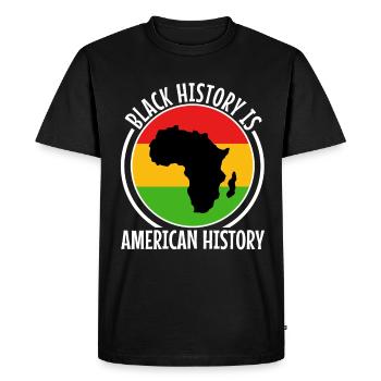 L’histoire des Noirs est l’histoire américaine - T-shirt Premium bio Homme - noir - Devant - Nico (187cm)