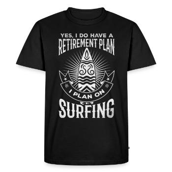 Retirement provision for water surfers Wave surfing - Men's Premium Organic T-Shirt - black - Front - Nico (187cm)
