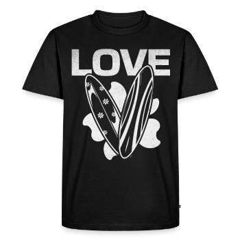 Surfing Love Surfboards Wave Surfing Lovers - T-shirt Premium bio Homme - noir - Devant - Nico (187cm)