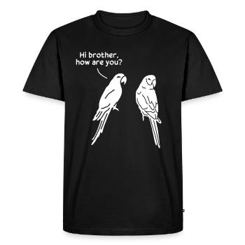 Bonjour frère, comment vas-tu? Jollier - T-shirt Premium bio Homme - noir - Devant - Nico (187cm)