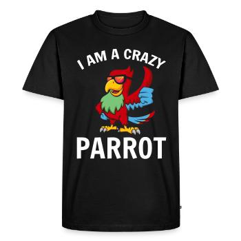 Je suis un perroquet fou Drôle de perroquet Bird Citation - T-shirt Premium bio Homme - noir - Devant - Nico (187cm)