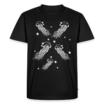 Méduse Aquarium Méduse Méduse Méduse Méduse - T-shirt Premium bio Homme - noir - Devant - Nico (187cm)