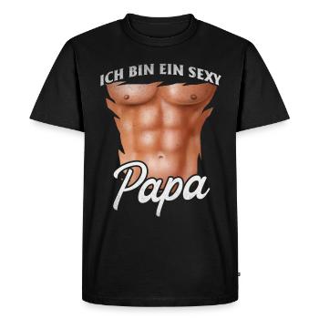 Je suis un papa sexy - T-shirt Premium bio Homme - noir - Devant - Nico (187cm)