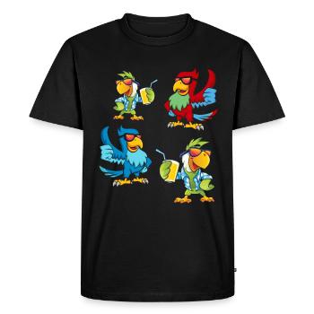 Parrot Birds Sunglasses Cool Parrot Birds & - Men's Premium Organic T-Shirt - black - Front - Nico (187cm)