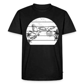 Parrots Bird lovers Parrot bird - Men's Premium Organic T-Shirt - black - Front - Nico (187cm)