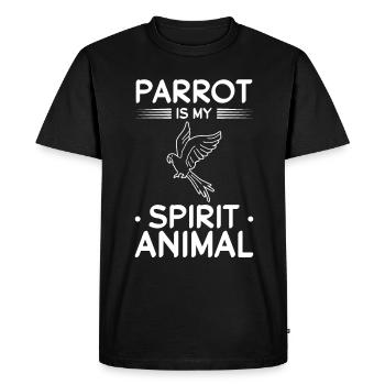 Parrot Bird lover I Parrot is my mind - Men's Premium Organic T-Shirt - black - Front - Nico (187cm)