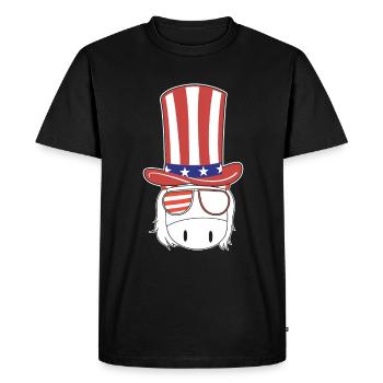 Patriotic American Unicorn Journée patriotique 4e de - T-shirt Premium bio Homme - noir - Devant - Nico (187cm)