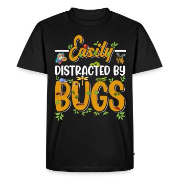 Insectes Amoureux Insectes Garçons Filles - T-shirt Premium bio Homme - noir - Devant - Nico (187cm)