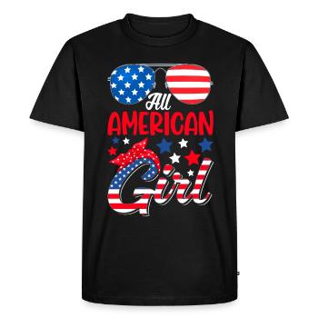 Girls Patriotic Women USA 4 juillet - T-shirt Premium bio Homme - noir - Devant - Nico (187cm)