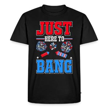 Fireworks Patriotic Party USA Celebration July 4 - Men's Premium Organic T-Shirt - black - Front - Nico (187cm)