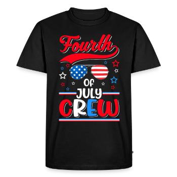 Fourth Of July Crew Men Women Children - Men's Premium Organic T-Shirt - black - Front - Nico (187cm)