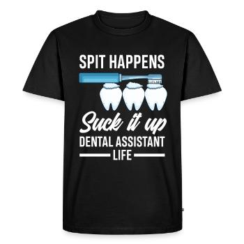 Dentiste Assistant dentaire Assistant dentaire Cadeau - T-shirt Premium bio Homme - noir - Devant - Nico (187cm)