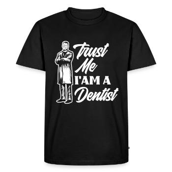 Dentiste Assistant dentaire Cadeau d’assistant dentaire - T-shirt Premium bio Homme - noir - Devant - Nico (187cm)