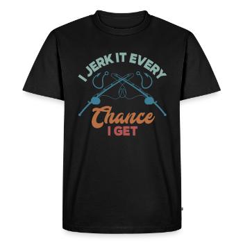Cadeau amusant de pêcheur - T-shirt Premium bio Homme - noir - Devant - Nico (187cm)