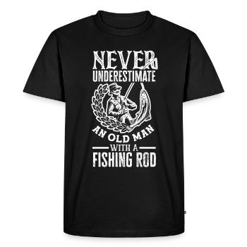 Cadeau amusant de pêcheur - T-shirt Premium bio Homme - noir - Devant - Nico (187cm)
