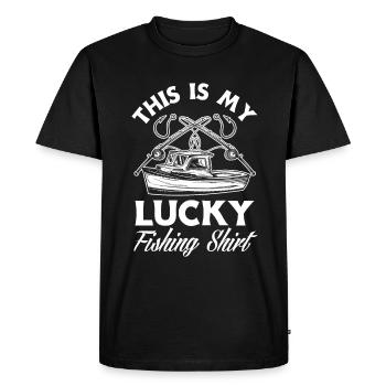 Cadeau amusant de pêcheur - T-shirt Premium bio Homme - noir - Devant - Nico (187cm)