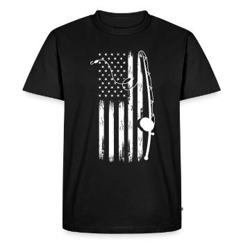 Cadeau amusant de pêcheur - T-shirt Premium bio Homme - noir - Devant - Nico (187cm)