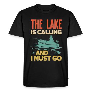 Cadeau amusant de pêcheur - T-shirt Premium bio Homme - noir - Devant - Nico (187cm)