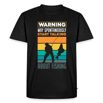 Cadeau amusant de pêcheur - T-shirt Premium bio Homme - noir - Devant - Nico (187cm)