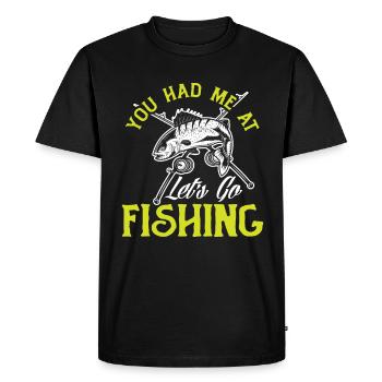 Cadeau amusant de pêcheur - T-shirt Premium bio Homme - noir - Devant - Nico (187cm)