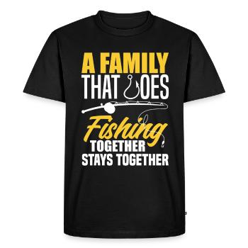 Cadeau amusant de pêcheur - T-shirt Premium bio Homme - noir - Devant - Nico (187cm)