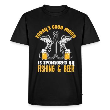 Cadeau amusant de pêcheur - T-shirt Premium bio Homme - noir - Devant - Nico (187cm)