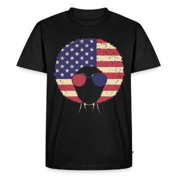 Femmes Drapeau afro-américain - T-shirt Premium bio Homme - noir - Devant - Nico (187cm)